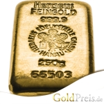 Goldbarren von Heraeus, 250 Gramm